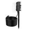 Outdoor Power Stake, 50FT Extension Cord, Outdoor Power Strip Weatherproof with Cover, Remote Control Dusk to Dawn Light Timer Waterproof