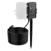 Outdoor Power Stake, 50FT Extension Cord, Outdoor Power Strip Weatherproof with Cover, Remote Control Dusk to Dawn Light Timer Waterproof