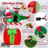 6 Feet Christmas Inflatables Blowup Santa Flying Airplane with with 3 LED Lights and Built-In Blower