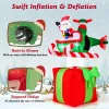 6 Feet Christmas Inflatables Blowup Santa Flying Airplane with with 3 LED Lights and Built-In Blower