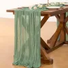 Sage Green Cheesecloth Table Runner Fall Thanksgiving Boho Rustic Farmhouse Gauze 120 inch 10FT Cheese Cloth Runner for Wedding Party Baby
