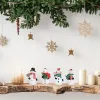 Christmas Decorations Indoor, 4 PCS Resin Snowman Ornaments for Christmas Table Decor, Farmhouse Rustic Miniature Collectible Figurines for