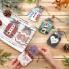 6 Pcs Christmas Card Holder Gift Wooden Nutcracker Snowman Santa Money and Gift Card Sleeves Christmas Cash Holders Xmas Decors for Xmas