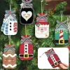 6 Pcs Christmas Card Holder Gift Wooden Nutcracker Snowman Santa Money and Gift Card Sleeves Christmas Cash Holders Xmas Decors for Xmas