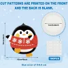 60 Pcs Winter Penguin Cutouts Christmas Snowman Snowflake Cutouts for Bulletin Board Classroom Decoration School Classroom Supplies for