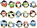 60 Pcs Winter Penguin Cutouts Christmas Snowman Snowflake Cutouts for Bulletin Board Classroom Decoration School Classroom Supplies for