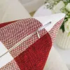 Pack of 2 Christmas Classic Farmhouse Buffalo Check Plaids Linen Soft Soild Decorative Square Porch Throw Pillow Covers Home Decor Cushion
