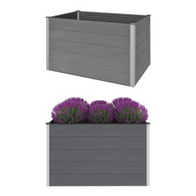 Garden Raised Bed WPC 59.1"x39.4"x35.8" Gray