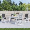 Garden Highback Chair Cushions 4 pcs Anthracite 47.2"x19.7"x1.2" Fabric