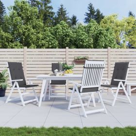 Garden Highback Chair Cushions 4 pcs Anthracite 47.2"x19.7"x1.2" Fabric