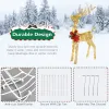 Lighted Christmas Reindeer Outdoor Decorations, Weather Proof 4ft Santa's Sleigh Reindeer Christmas Ornament Indoor Home Decor Pre-lit 90