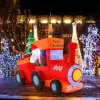 8.6 Feet Lighted Christmas Inflatable Train with Santa Claus Deer