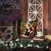 Newfoundland and Santa Claus Throw Pillow Machine Washable, Indoor Outdoor Decorative Pillow for Couch, Bed or Patio, 18Hx18W