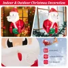 3.3 Feet Lighted Inflatable Santa Claus Broke Out from Window