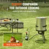 Turkey Deep Fryer, 30-qt Turkey Fryer Boiler Steamer Cooker Set, Outdoor Aluminum Seafood Frying Pot, 54,000 BTU Burner Propane Gas Boiler