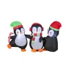 Christmas Inflatable Penguins Family with Built-in LED Lights