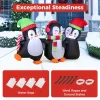 Christmas Inflatable Penguins Family with Built-in LED Lights