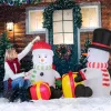5 Feet 2 Cute Blow-up Snowman Christmas Inflatables with Gift Boxes