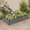 Garden Raised Bed with Liner Gray 47.2"x23.6"x9.8" Solid Wood Fir