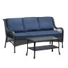 Outdoor Furniture Sets 3 Seater Sofa with 1 Coffee Table