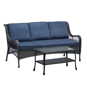 Outdoor Furniture Sets 3 Seater Sofa with 1 Coffee Table