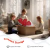 60 Inch Lighted Wreath Decoration with Dual Color LED, Christmas Wreath with Daily Timer, Remote for Indoor Outdoor