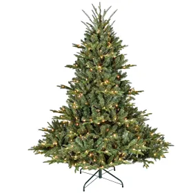 5FT Pre-Lit Christmas Tree, Artificial Fake Christmas Tree with 350 Lights, 1129 PE & PVC Mixed Branch Tips, Xmas Tree for Indoor and