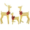 3-Piece Lighted Christmas Reindeer Family Set Outdoor Decorations, Weather Proof 2D Deer Family Set of 3 Christmas Ornament Home Decor