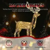 3.6FT Motorized Reindeer with Shaking Head, Outdoor Christmas Decorations with Motor & 120 Warm White LED Lights, for Xmas Outdoor Holiday