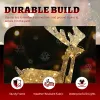 3.6FT Motorized Reindeer with Shaking Head, Outdoor Christmas Decorations with Motor & 120 Warm White LED Lights, for Xmas Outdoor Holiday