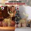 3.6FT Motorized Reindeer with Shaking Head, Outdoor Christmas Decorations with Motor & 120 Warm White LED Lights, for Xmas Outdoor Holiday