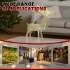 3.6FT Motorized Reindeer with Shaking Head, Outdoor Christmas Decorations with Motor & 120 Warm White LED Lights, for Xmas Outdoor Holiday
