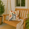Gray and White Alaskan Malamute Heirloom Fall Throw Pillow Decorative Indoor Outdoor Accent Cushion for Couch, Bed or Patio, 18Hx18W