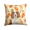 Liver and White English Springer Spaniel Heirloom Fall Throw Pillow Decorative Indoor Outdoor Accent Cushion for Couch, Bed or Patio