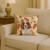 Liver and White English Springer Spaniel Heirloom Fall Throw Pillow Decorative Indoor Outdoor Accent Cushion for Couch, Bed or Patio
