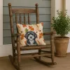 Portuguese Water Dog Heirloom Fall Throw Pillow Decorative Indoor Outdoor Accent Cushion for Couch, Bed or Patio, 18Hx18W