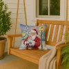 Chihuahua with Santa Claus Throw Pillow Decorative Indoor Outdoor Accent Cushion for Couch, Bed or Patio, 18Hx18W