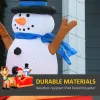 6.5 ft Long Christmas Inflatables Outdoor Decorations Santa Claus on Sleigh, Reindeer and Snowman with LED Lights for Holiday Yard