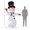 8'Christmas Inflatables Outdoor Decorations Snowman, Blow-Up Yard Christmas Decor with LED Lights Display