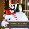 7 ft Polar Bear and Penguins Christmas Inflatable, LED Lighted Outdoor Holiday Blow Up Yard Decoration