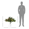 2 Ft/22 inch 2 Pack Prelit Artificial Christmas Tree Cordless with 69 Branches, Warm White LED Lights, Red Berries, Pine Cones, for Outdoor