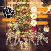 3 Sets of Reindeer Family Lighted 2D Christmas Deer Decoration Warm Yellow Light 3 Lighting Modes Buck Doe Fawn Indoor Outdoor Christmas