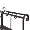 Patio Bench 52" Steel Antique Brown