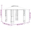 Gazebo with Roof Anthracite 118.1"x118.1"x106.3" Steel