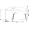 Party Tent with 6 Mesh Sidewalls Anthracite 9.8'x19.7' HDPE