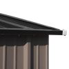 TOPMAX Patio 5ft Wx3ft. L Garden Shed, Metal Lean-to Storage Shed with Adjustable Shelf and Lockable Door, Tool Cabinet for Backyard, Lawn, Garden, Br