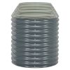 Garden Raised Bed 126"x31.5"x31.9" Galvanized Steel Gray