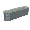 Garden Raised Bed 126"x31.5"x31.9" Galvanized Steel Gray