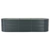 Garden Raised Bed 126"x31.5"x31.9" Galvanized Steel Gray