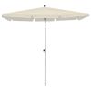 Garden Parasol with Pole 82.7"x55.1" Sand